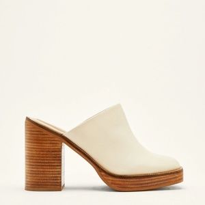 Leather Platform Mules